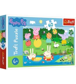 Puzzle 60 Świnka Peppa Wakacyjna zabawa TREFL