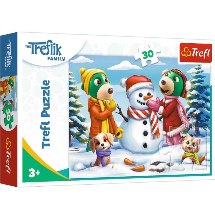 Puzzle 30 Zimowe zabawy Treflików TREFL