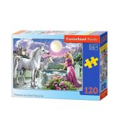 Puzzle 120 Księżniczka i jej jednorożce CASTOR