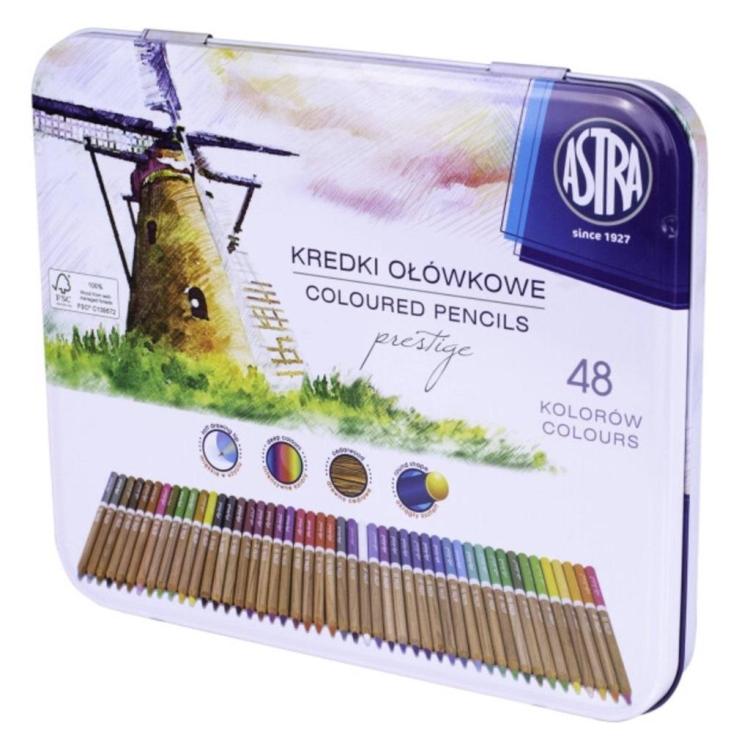Kredki ołówkowe Prestige 48 kolorów ASTRA