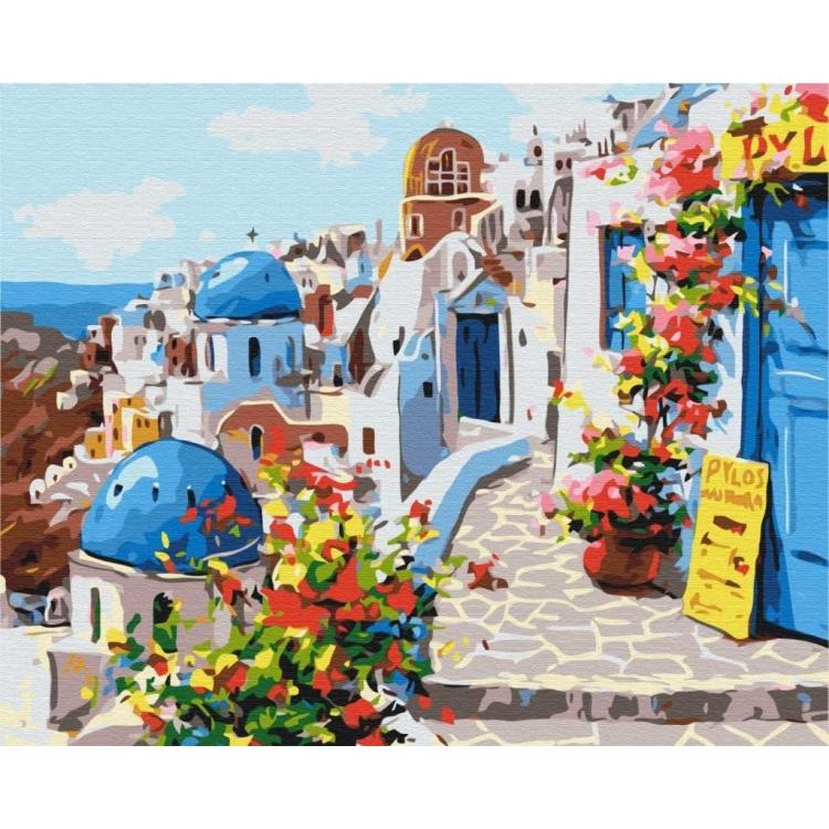 Malowanie po numerach 40x50cm Magiczne Santorini