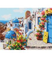 Malowanie po numerach 40x50cm Magiczne Santorini