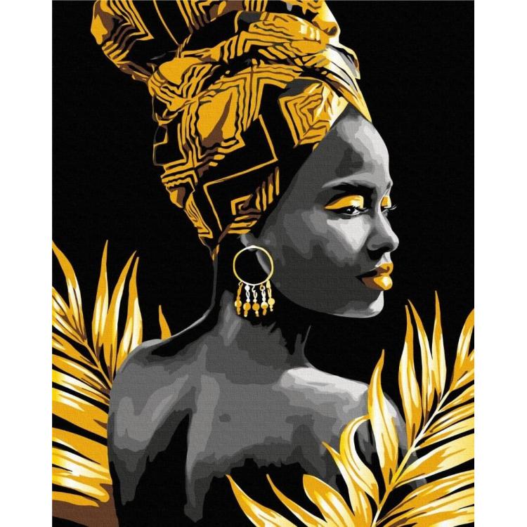 Malowanie po numerach 40x50cm - Złota muza