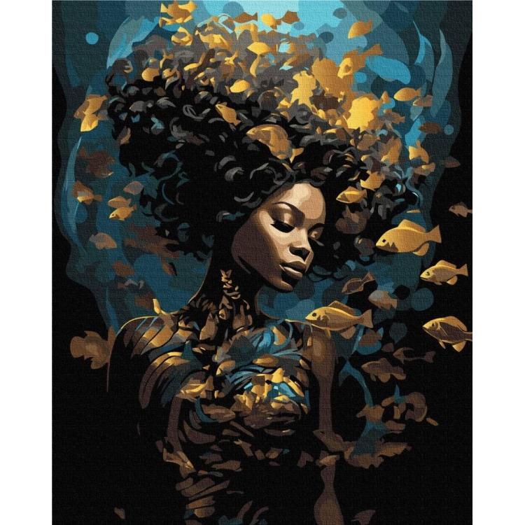 Malowanie po numerach 40x50cm - Promień złota