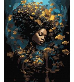 Malowanie po numerach 40x50cm - Promień złota