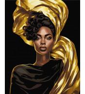 Malowanie po numerach 40x50cm - Złota elegancja