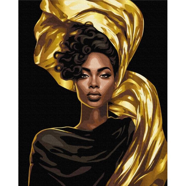 Malowanie po numerach 40x50cm - Złota elegancja