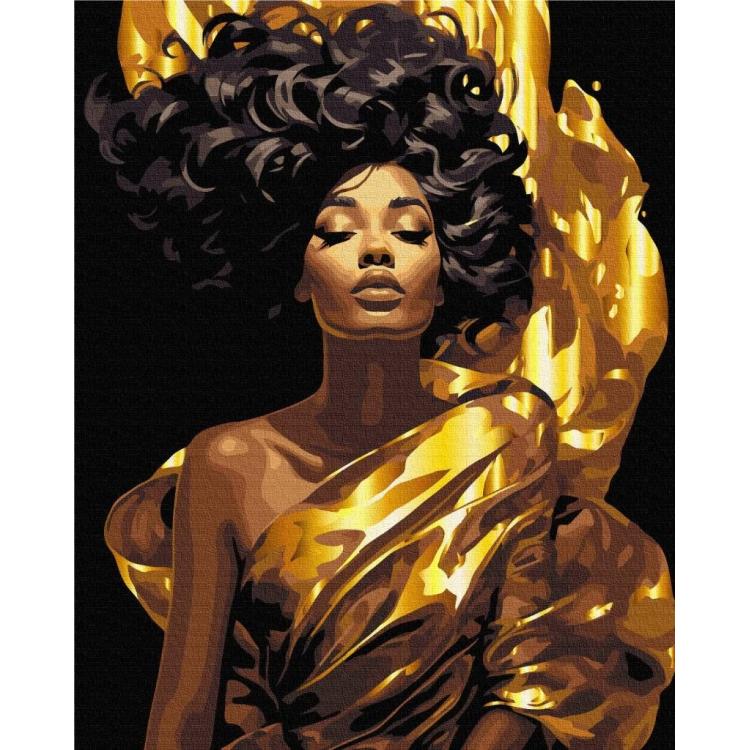 Malowanie po numerach 40x50cm - Królowa w złocie