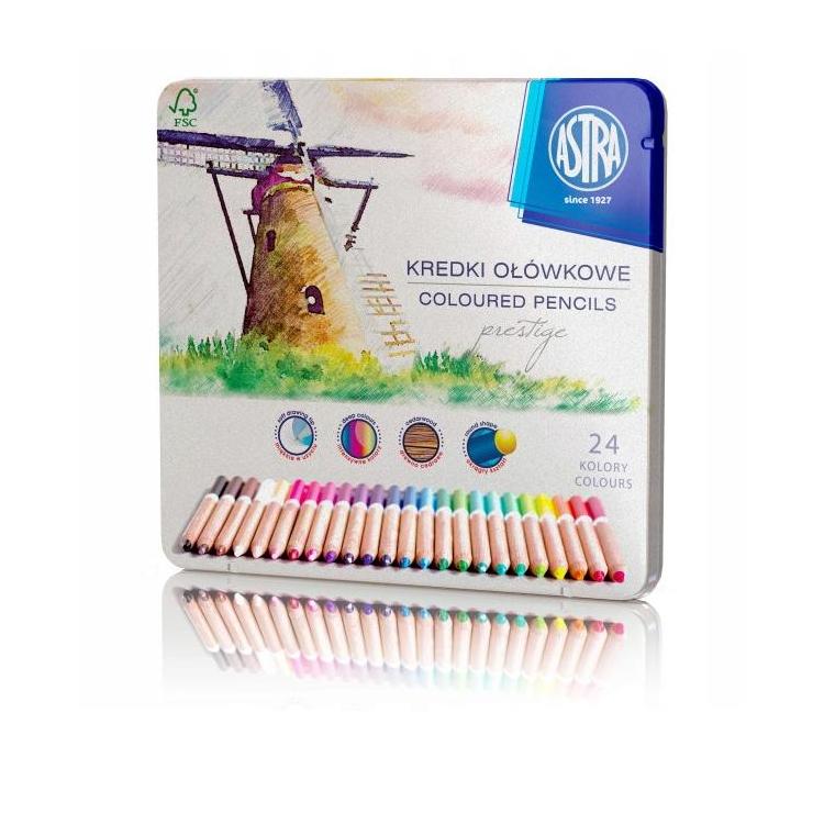 Kredki ołówkowe prestige 24 kolorów ASTRA