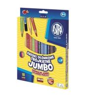 Kredki ołówkowe trójkątne Jumbo 18 kol ASTRA