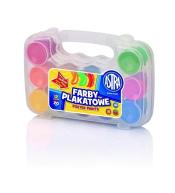 Farby plakatowe 12 kolorów 20ml walizka ASTRA