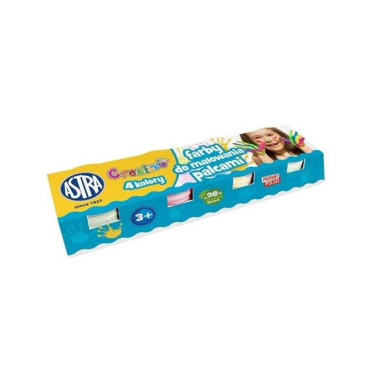 Farby do malowania palcami 4x50ml ASTRA
