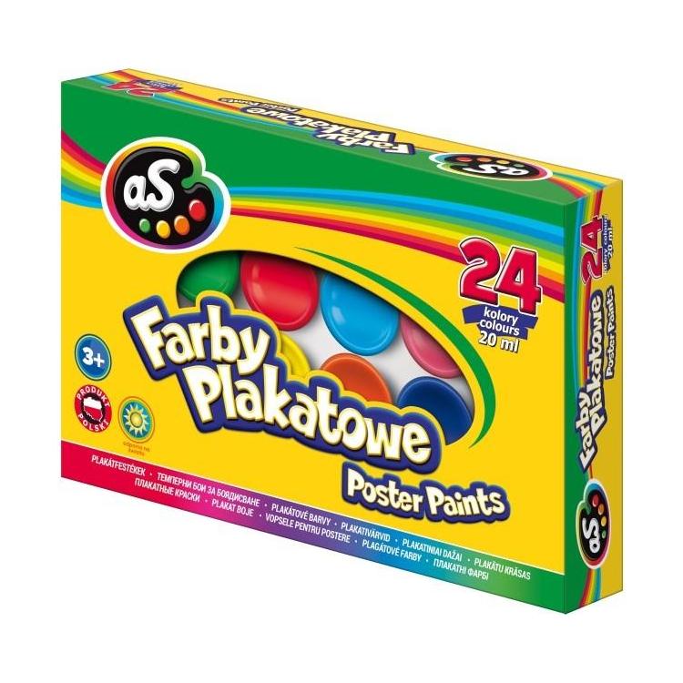 Farby plakatowe 24 kolory 20ml AS