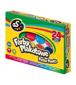 Farby plakatowe 24 kolory 20ml AS