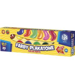 Farby plakatowe 13 kolorów 20ml ASTRA