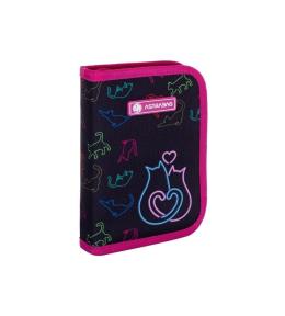 Piórnik pojedynczy 2 klapki bez wyp. LO&VE kotki