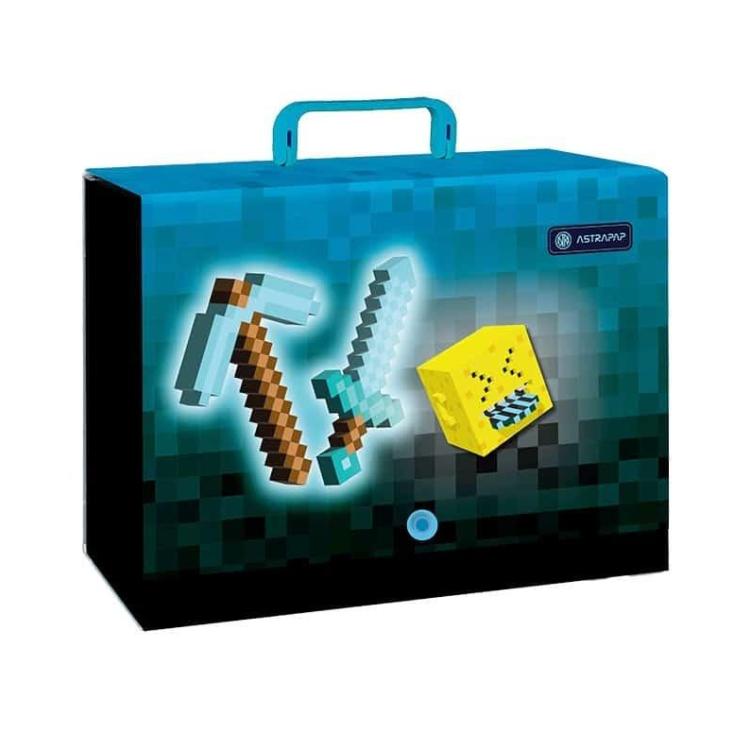 Teczka z rączką XL Blue Pixel 9cm Astrapap