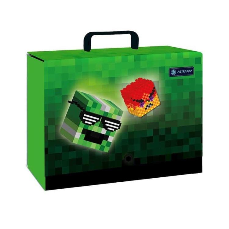 Teczka z rączką XL Pixel Hero 9cm Astrapap