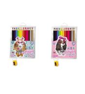 Kredki ołówkowe Pieski 12 kolorów + temperówka