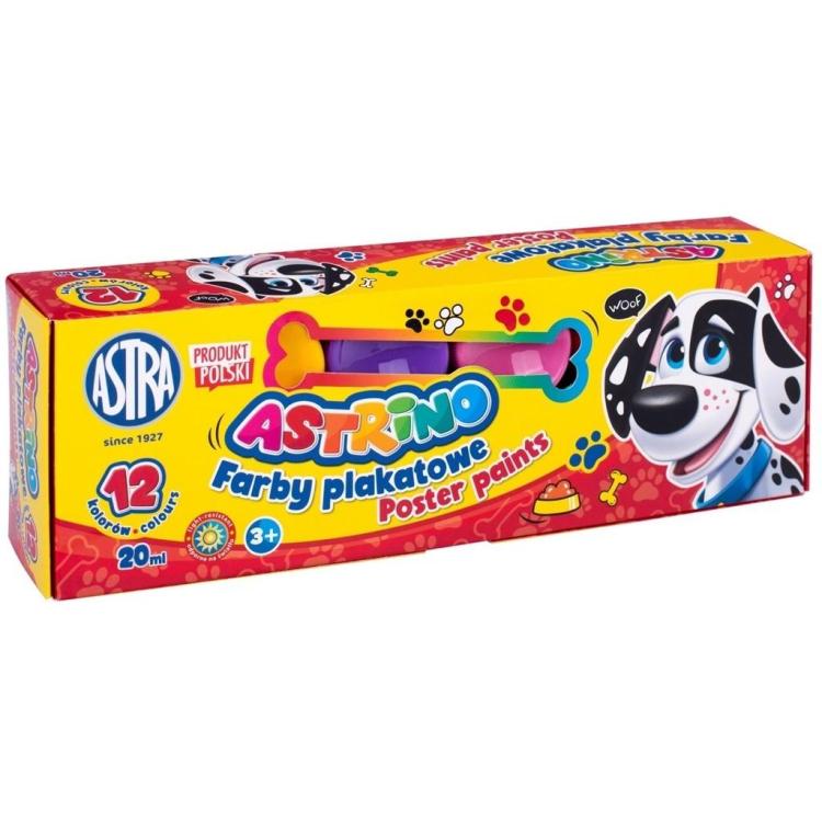 Farby plakatowe 12 kolorów Astrino ASTRA