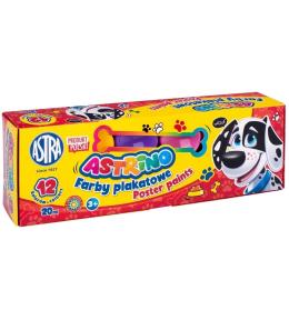 Farby plakatowe 12 kolorów Astrino ASTRA