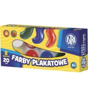 Farby Plakatowe 8 kolorów 20ml ASTRA