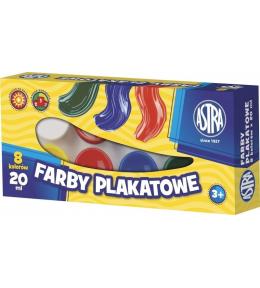 Farby Plakatowe 8 kolorów 20ml ASTRA