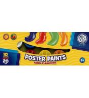 Farby plakatowe 10 kolorów 20ml ASTRA