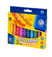 Kredki żelowe wykręcane 10kol Silky ASTRA