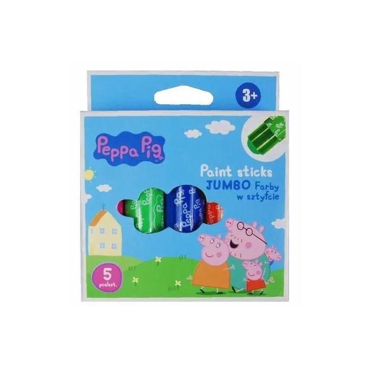 Farby w sztyfcie okrągłe 4kol Jumbo Peppa ASTRA