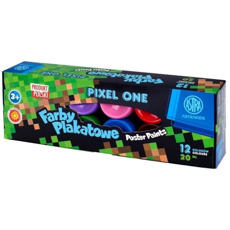 Farby plakatowe Pixel 12 kolorów 20ml ASTRA