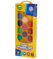 Farby akwarelowe fi 23.5mm 18 kolorów ASTRA