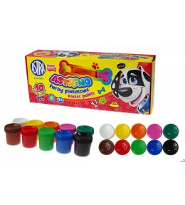 Farby plakatowe Astrino 10 kolorów 20ml ASTRA