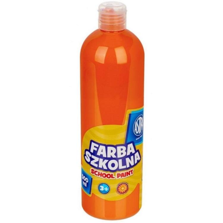 Farba szkolna pomarańczowa 500ml ASTRA