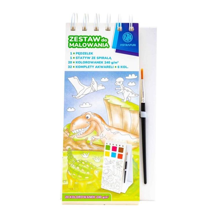 Zestaw do malowania z farbami 20kol + pędzel mix