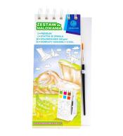 Zestaw do malowania z farbami 20kol + pędzel mix