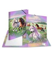 Teczka A3 gumki narożne - Świat koni