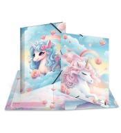 Teczka A3 gumki narożne - Bajkowe jednorożce