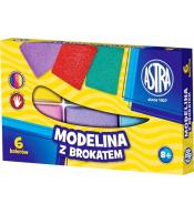 Modelina z brokatem 6 kolorów ASTRA