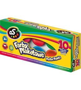 Farby plakatowe 10 kolorów 20ml AS