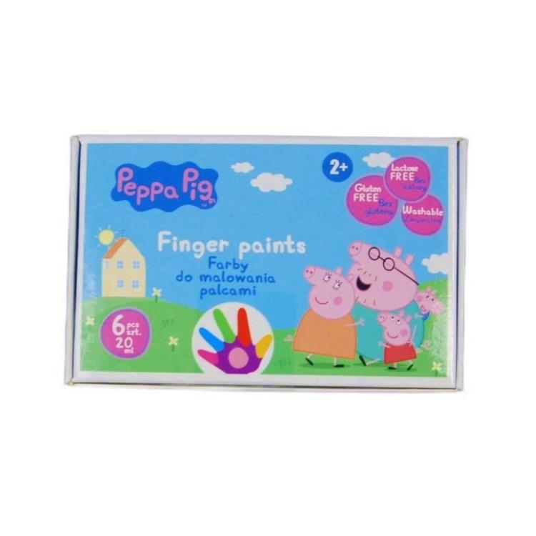 Farby do malowania palcami Świnka Peppa 6kol ASTRA