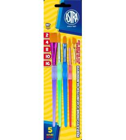 Zestaw pędzli nylonowych 5 sztuk ASTRA