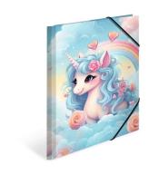 Teczka A4 gumki narożne - Bajkowe jednorożce
