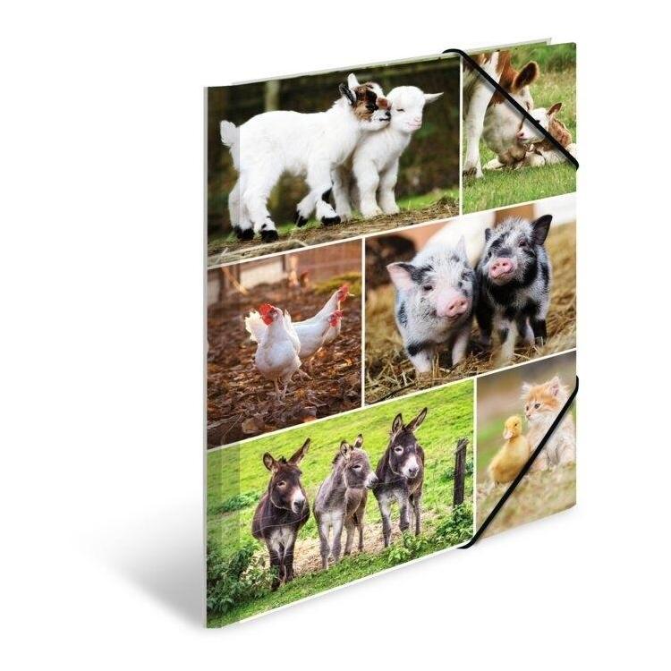 Teczka A4 gumki narożne - Zwierzęta wiejskie