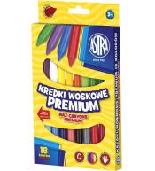 Kredki woskowe 18 kolorów ASTRA