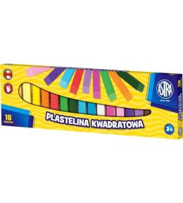 Plastelina kwadratowa 18 kolorów ASTRA