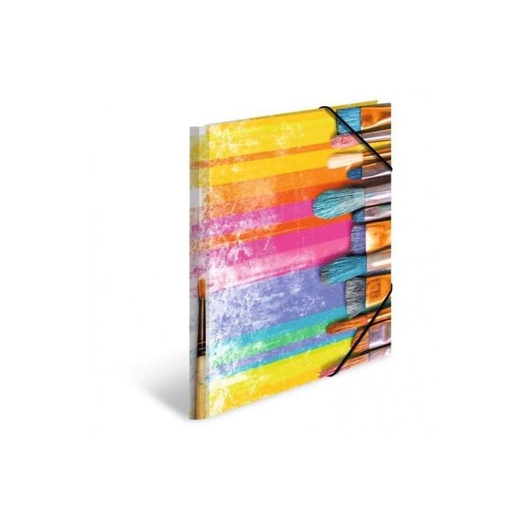 Teczka A4 gumki narożne - Pędzle