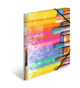 Teczka A4 gumki narożne - Pędzle