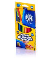 Kredki ołówkowe akwarelowe 12 kolorów ASTRA