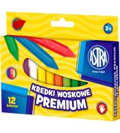 Kredki woskowe Premium 12 kolorów bls ASTRA
